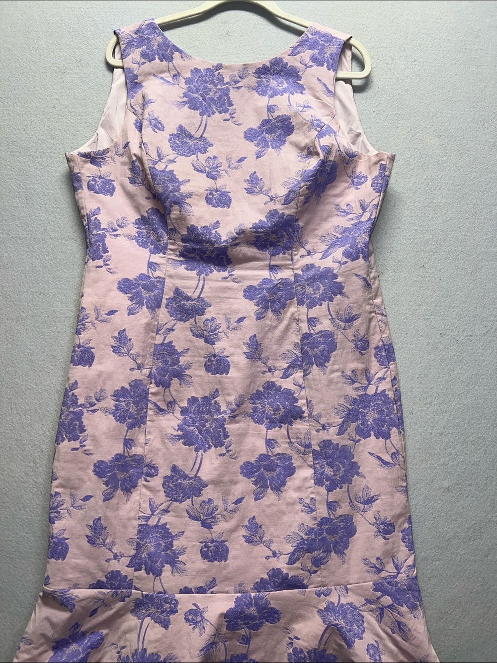 eva mendes for New York & Company Pink Dress with Purple Floral Print